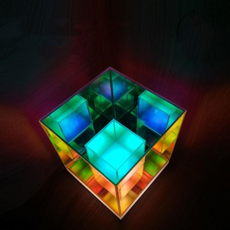 Geometric Infinity Cube Table Lamp - BLISOME