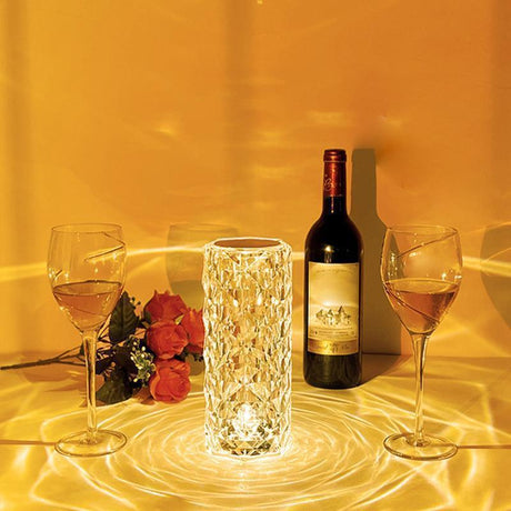 Glimmer Rechargeable LED Crystal Table Lamp – Elegant Cordless