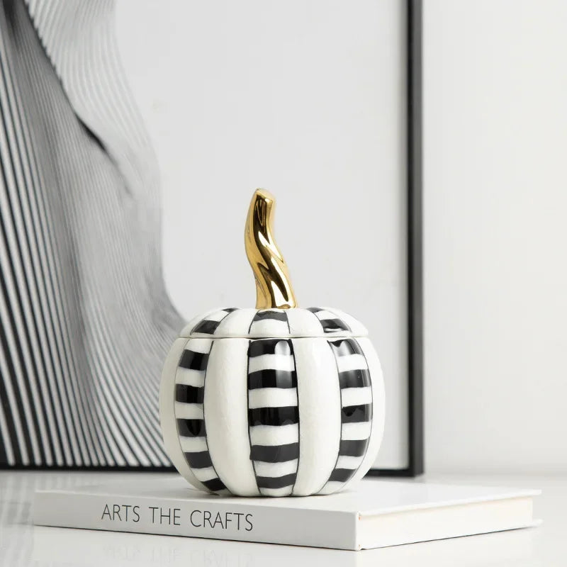 Harvest Haven Ceramic Pumpkin Jar - BLISOME