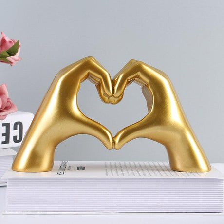 Heart To Heart Hand Shelf Decor – Symbolic Art for Meaningful Spaces