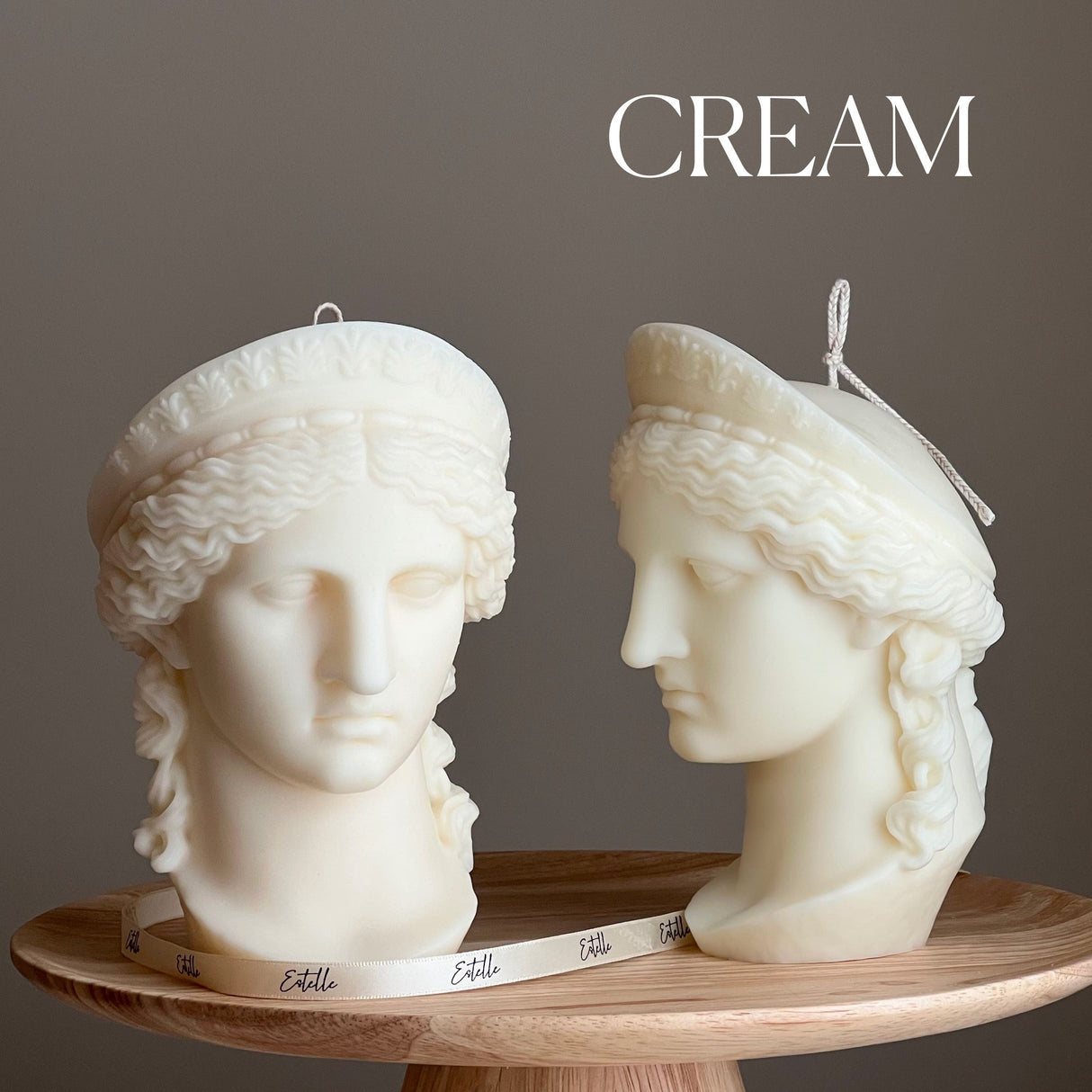 Hera Goddess Bust Candle: Sculptural Greek Statue Candle-2