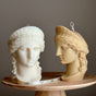 Hera Goddess Bust Candle: Sculptural Greek Statue Candle-0