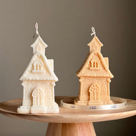 Large House Candle: Hand-Poured Soy Wax Sculptural Candle-0