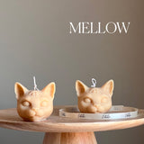 Cat Head Sculptural Candle – Handmade Soy Wax Home Décor