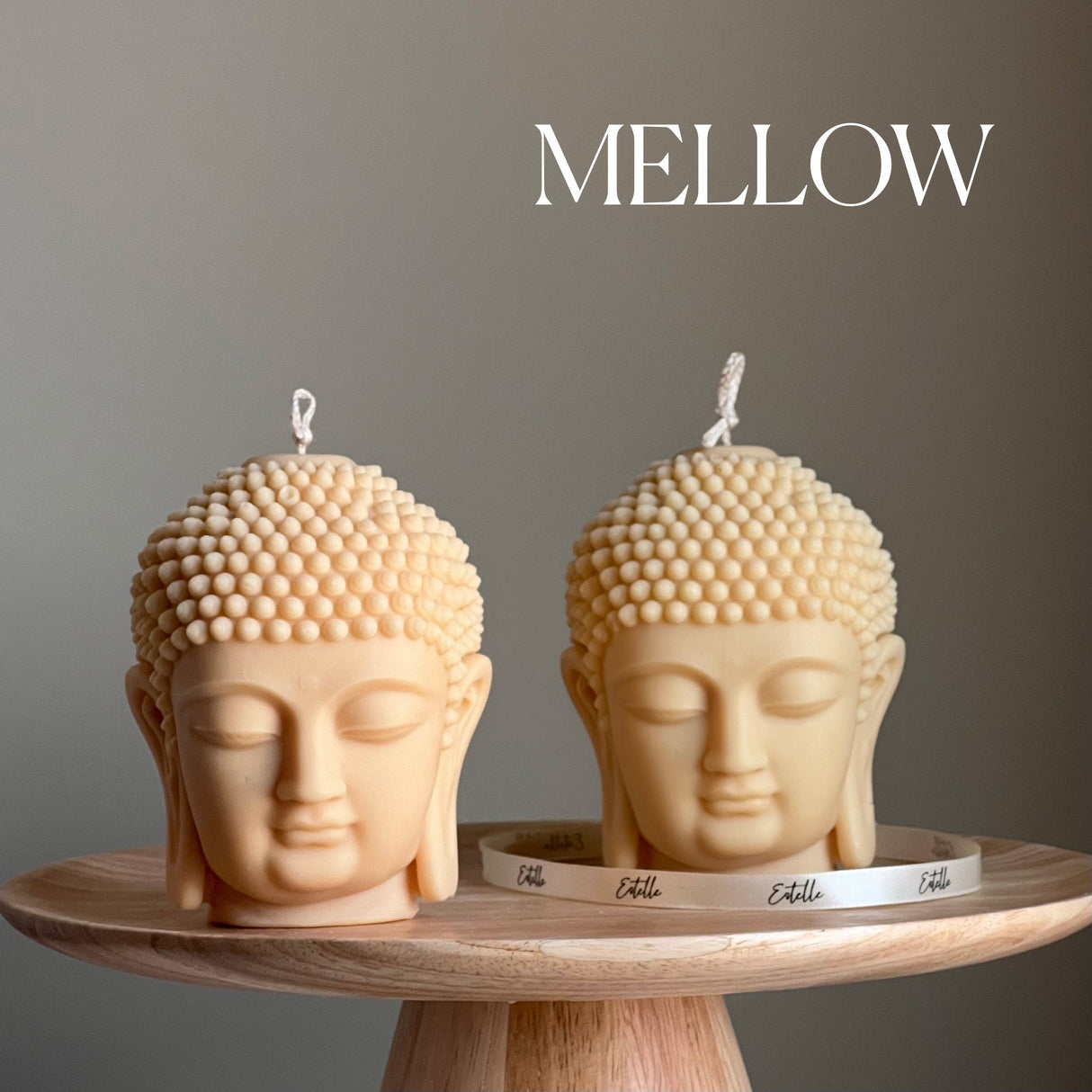 Buddha Bust Candle | Sculptural Soy Wax Statue-3