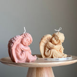 Cute Angel Sculptural Candle – Handmade Soy Wax Décor