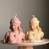 Blind Justice Soy Wax Candle: Woman Bust Statue Candle-0