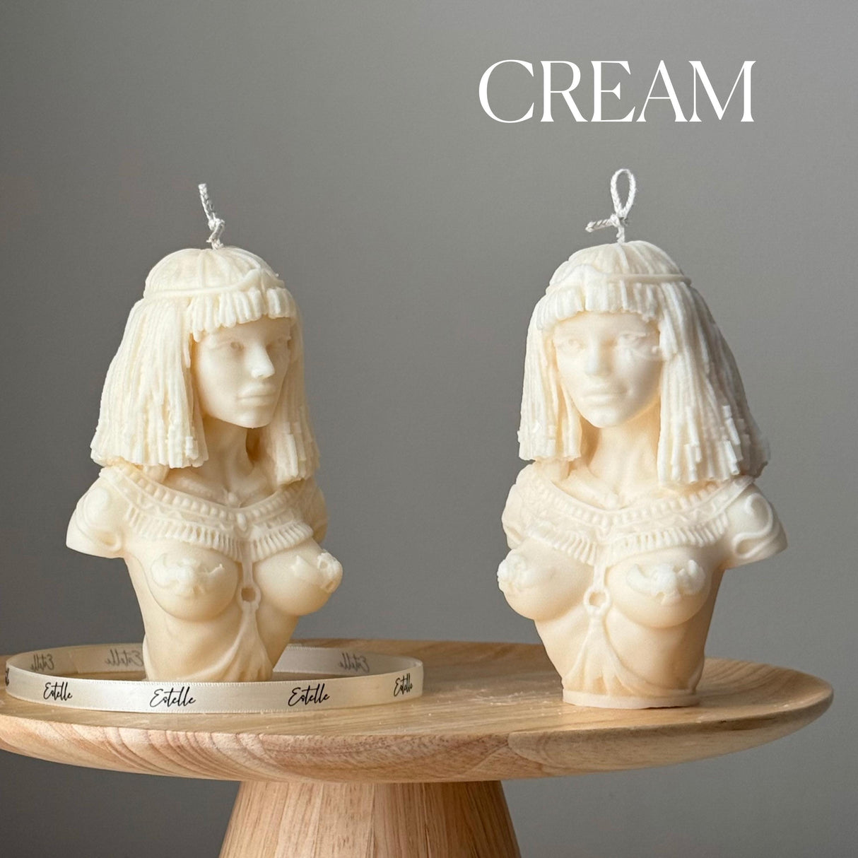 Cleopatra Candle – Handmade Sculptural Soy Wax Bust