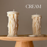 Caryatid Greek Column Candle – Handmade Sculptural Soy Wax Décor