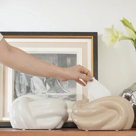 Knot Ceramic Tissue Box - BLISOME