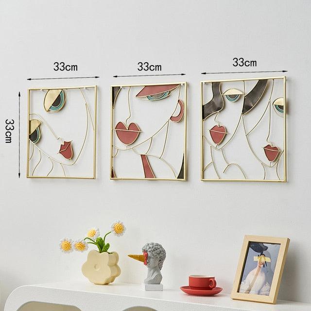 Lana Modern Woman Metal Wall Art - BLISOME