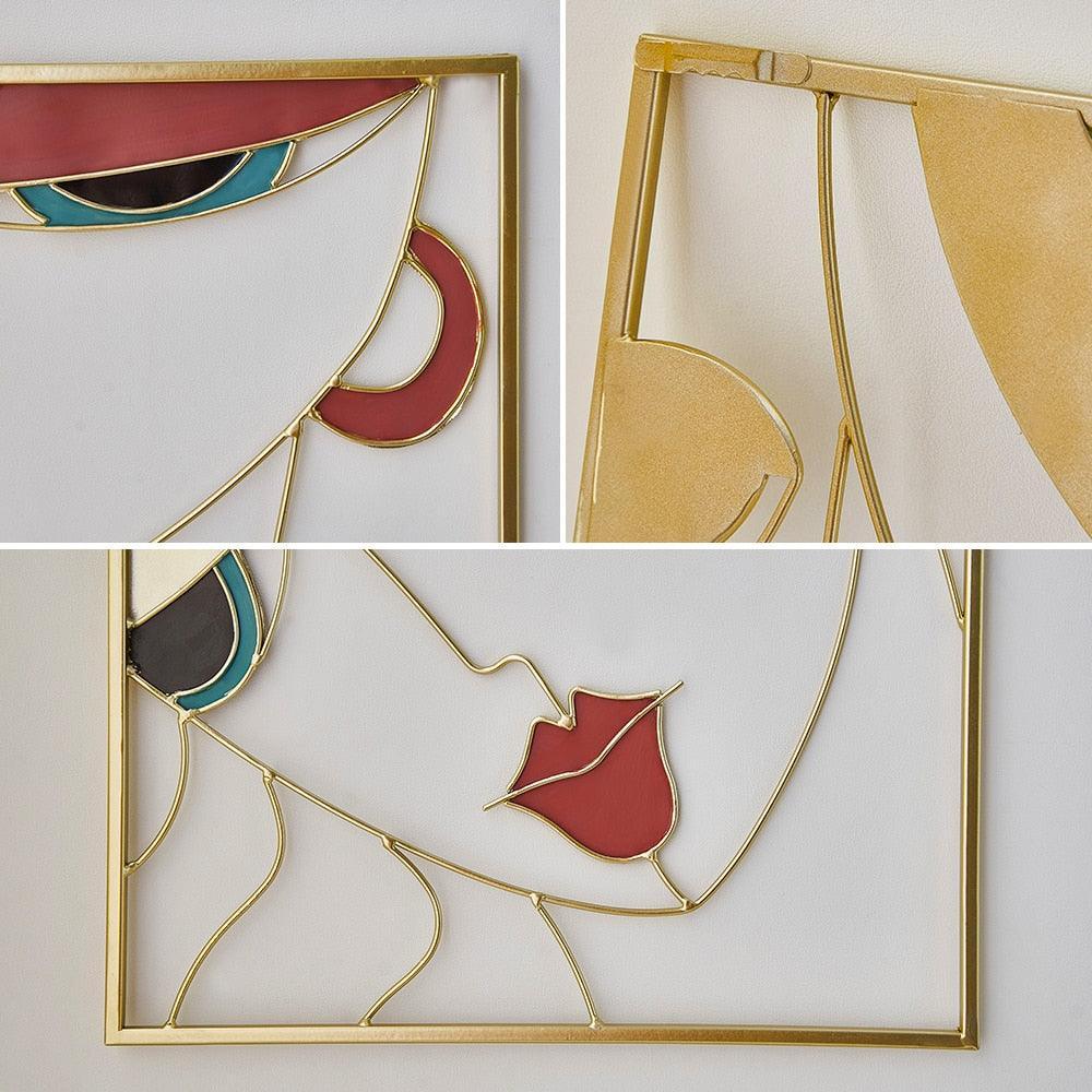 Lana Modern Woman Metal Wall Art - BLISOME