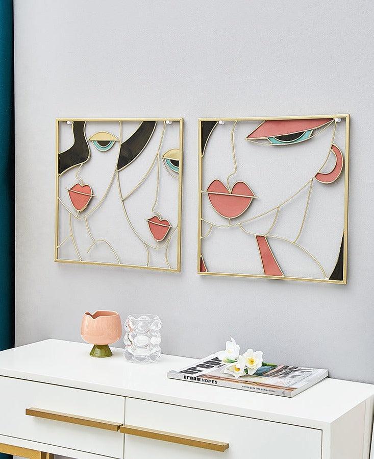 Lana Modern Woman Metal Wall Art - BLISOME