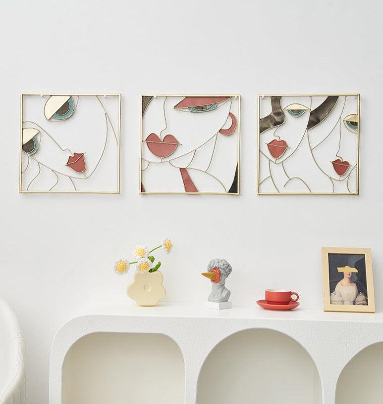 Lana Modern Woman Metal Wall Art - BLISOME