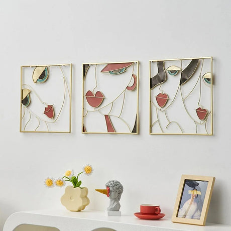 Lana Modern Woman Metal Wall Art - BLISOME