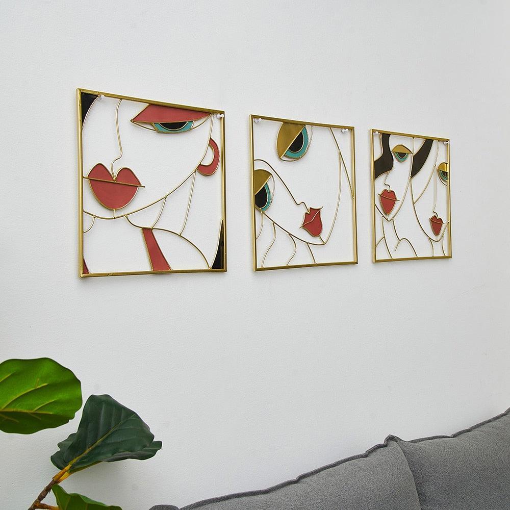 Lana Modern Woman Metal Wall Art - BLISOME