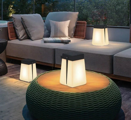 LANN Outdoor Solar Lantern – Elegant Stainless Steel Floor Lamp
