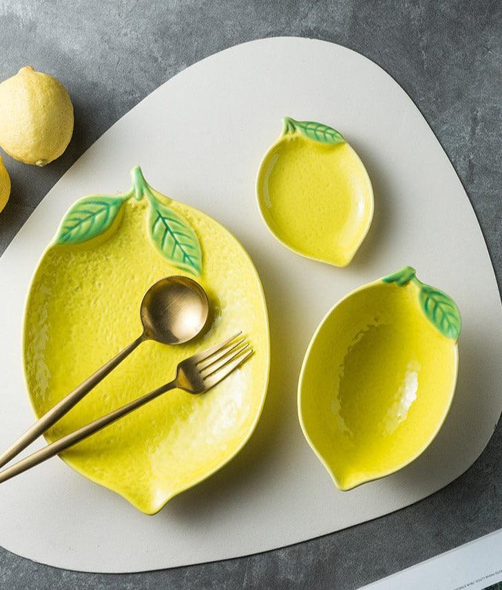 Les Assiettes Lemon Ceramic Plate Collection - BLISOME