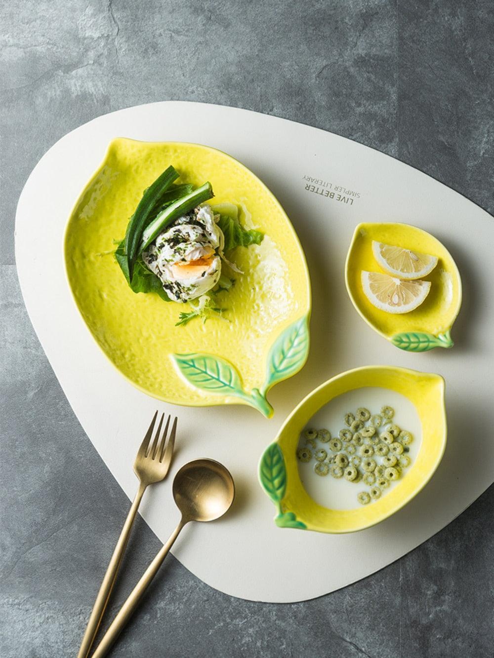 Les Assiettes Lemon Ceramic Plate Collection - BLISOME