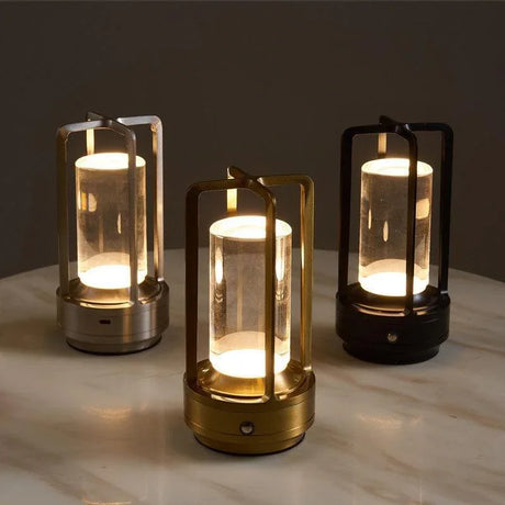 Lomous Metal Rechargeable Retro Table Lamp – Indoor & Outdoor