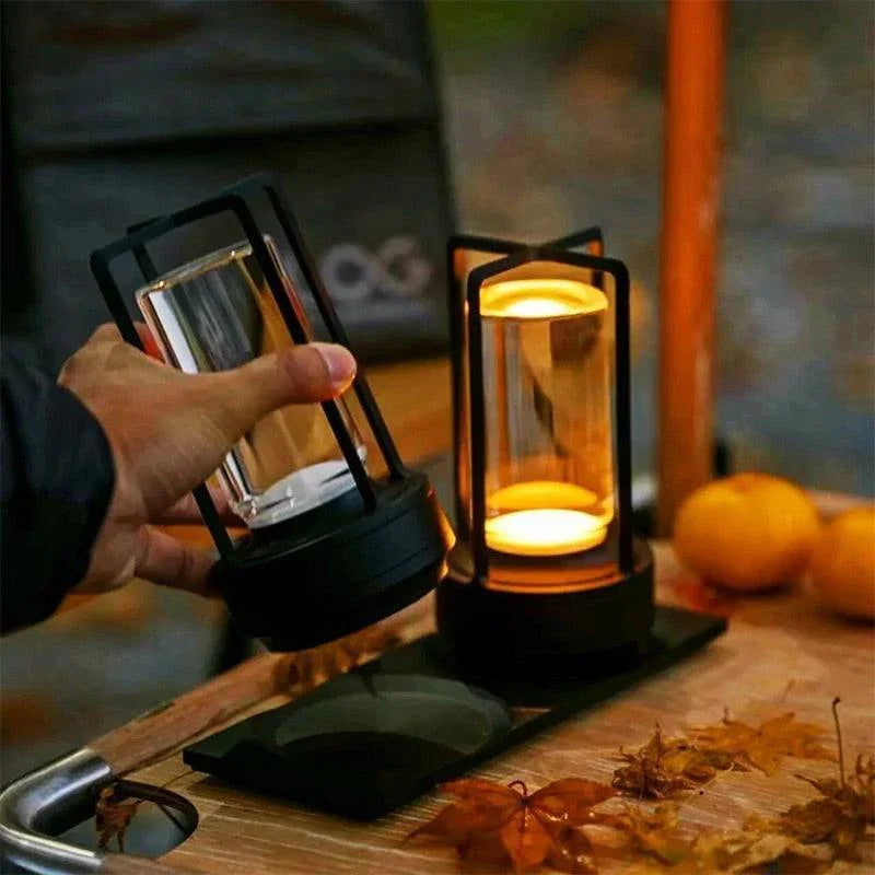 Lomous Metal Rechargeable Retro Indoor/Outdoor Table Lamp - BLISOME