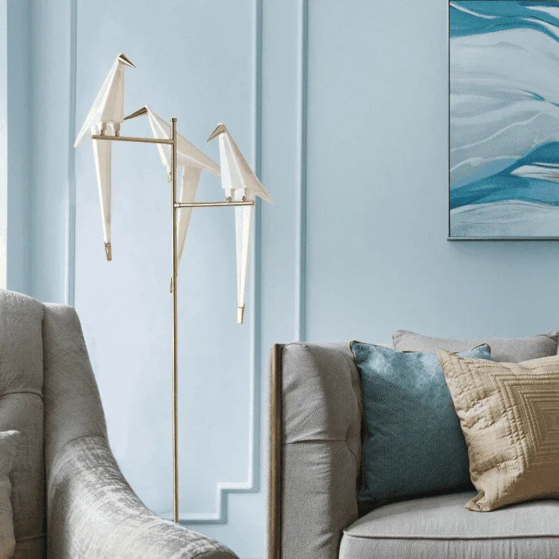 Mache Perch Bird Lamp Collection – Nature-Inspired 