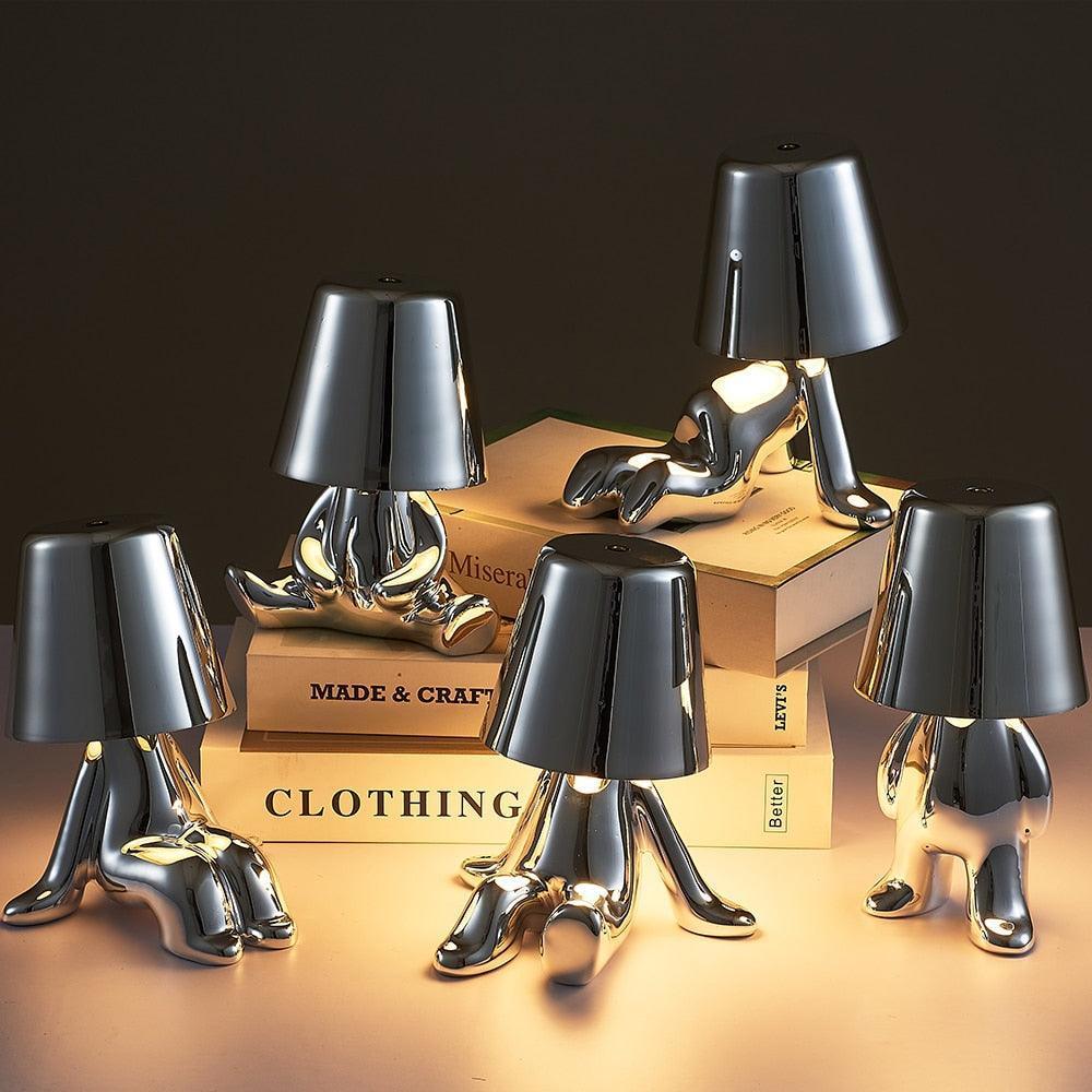 Muse Thinker Little Man Rechargeable Table Lamp - BLISOME