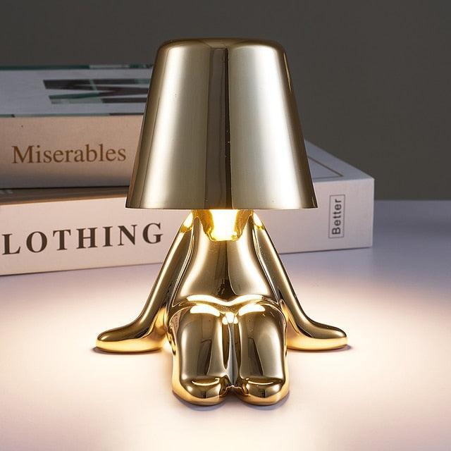 Muse Thinker Little Man Rechargeable Table Lamp - BLISOME