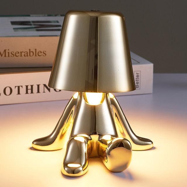 Muse Thinker Little Man Rechargeable Table Lamp - BLISOME