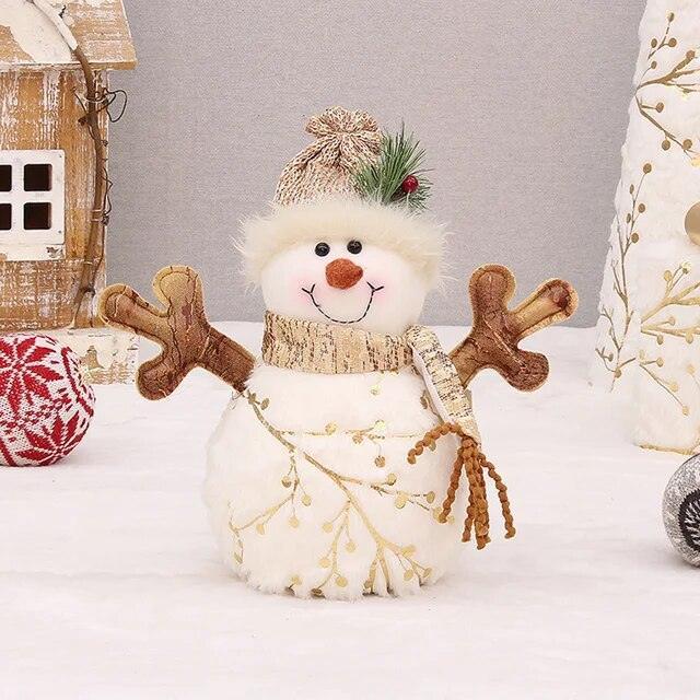 Noel Golden Snowman Plush Shelf Decor - BLISOME
