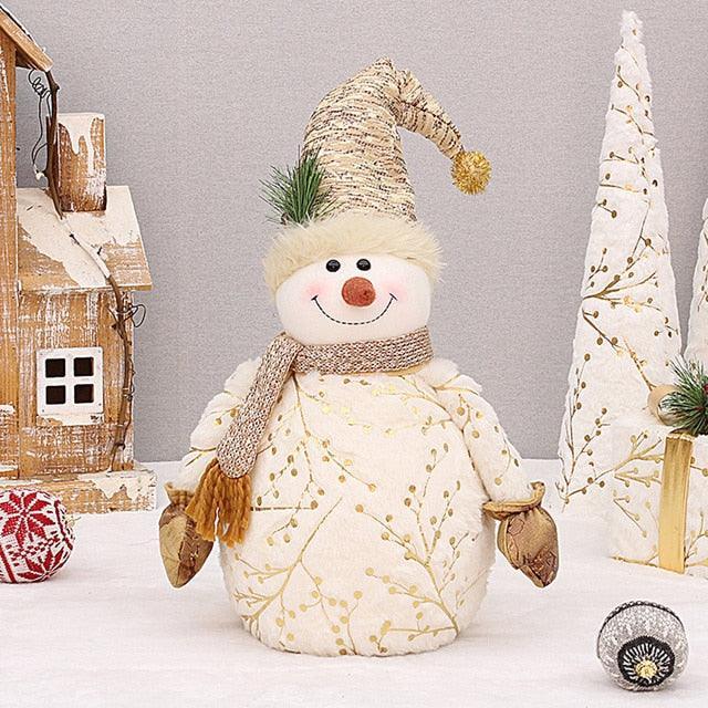 Noel Golden Snowman Plush Shelf Decor - BLISOME