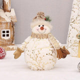 Noel Golden Snowman Plush Shelf Decor - BLISOME