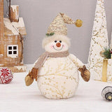 Noel Golden Snowman Plush Shelf Decor - BLISOME