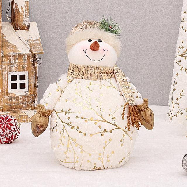 Noel Golden Snowman Plush Shelf Decor - BLISOME