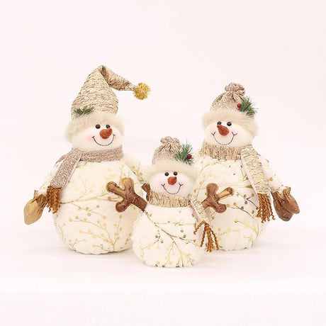 Noel Golden Snowman Plush Shelf Decor - BLISOME