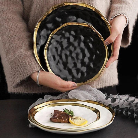 Pebble Porcelain Plate Collection – Elegant Organic Design