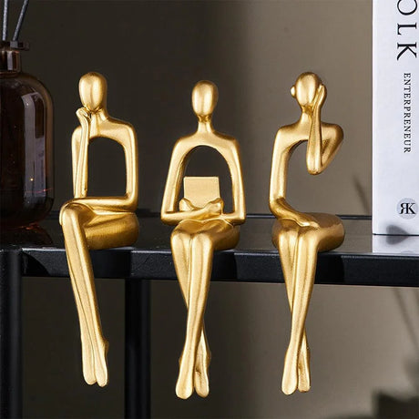 Silhouette Shelf Decor Set – Minimalist Art Accents