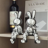 Space Bunny Love Statue Shelf Decor - BLISOME