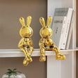 Space Bunny Love Statue Shelf Decor – Whimsical Astronaut Accent