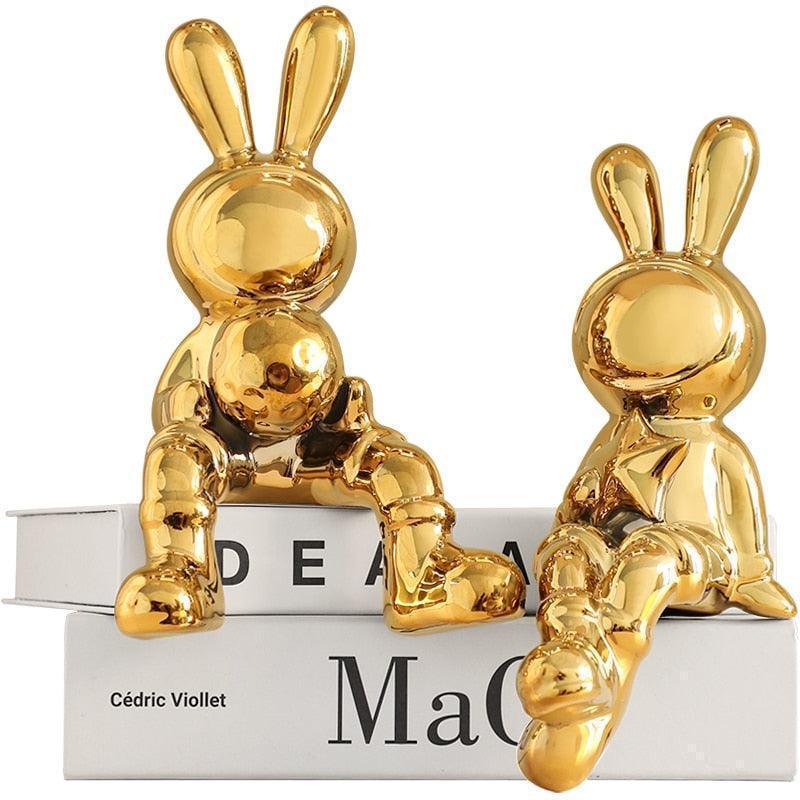 Space Bunny Love Statue Shelf Decor - BLISOME