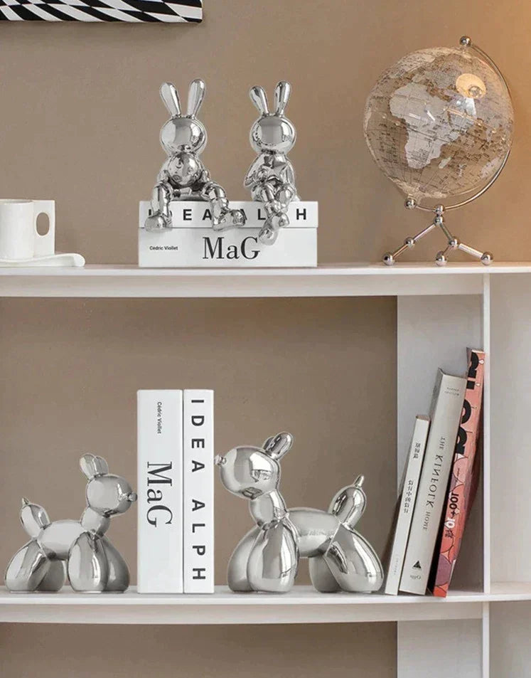 Space Bunny Love Statue Shelf Decor - BLISOME