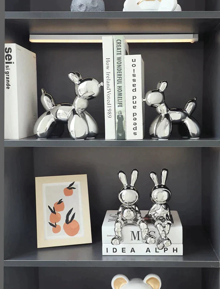 Space Bunny Love Statue Shelf Decor - BLISOME