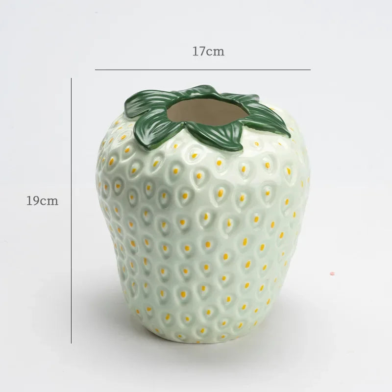 Strawberry Bliss Ceramic Vase - BLISOME