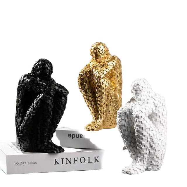 Theo The Thinking Man Statue – Modern Resin Sculpture