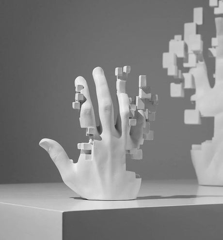 Transcendental Glitch Hand Sculpture Table Decor - BLISOME