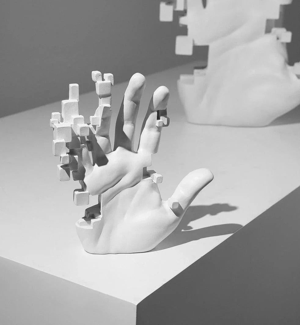 Transcendental Glitch Hand Sculpture Table Decor - BLISOME