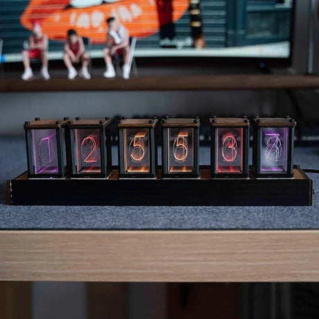 Tron Wooden RGB Clock – Modern LED Digital Clock