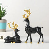 Vixen Reindeer Statue Shelf Decor Set - BLISOME