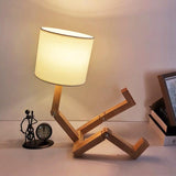 Wooden Mechanical Man Table Lamp - BLISOME