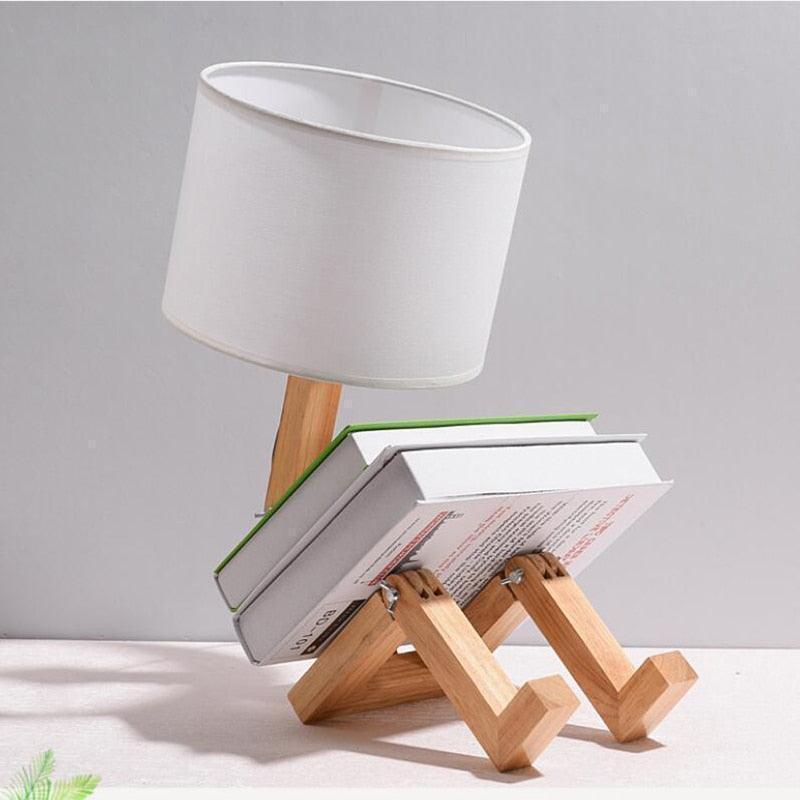 Wooden Mechanical Man Table Lamp - BLISOME